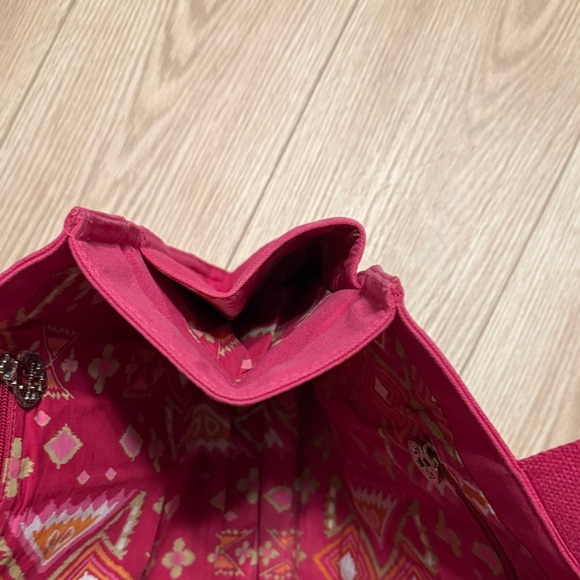 Rare Pink Canvas Tory Burch Tote Bag with Gold Accents - Picture 13 of 16